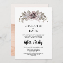 カスタムユーカリフローラの結婚後パーティー 招待状