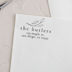 カスタムユーカリプトゥスウッド差出人住所スタンプ ラバースタンプ