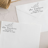 カスタムユーカリプトゥスウッド差出人住所スタンプ ラバースタンプ