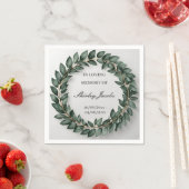 カスタムユーカリ葬儀リースメモリエレガントアル スタンダードカクテルナプキン (インサイチュ)