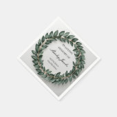 カスタムユーカリ葬儀リースメモリエレガントアル スタンダードカクテルナプキン (角)