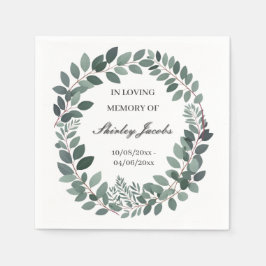 カスタムユーカリ葬儀 – エレガントメモリアル スタンダードカクテルナプキン