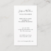 カスタムヨガスタジオビジネスカード 名刺 (裏面)