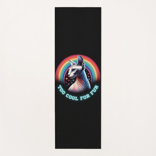 カスタムヨガマットSphynx猫クールも毛皮用 ヨガマット (正面)