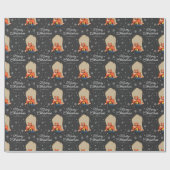 カスタムヨセミテサムメリークリスマス ラッピングペーパー (フラット)