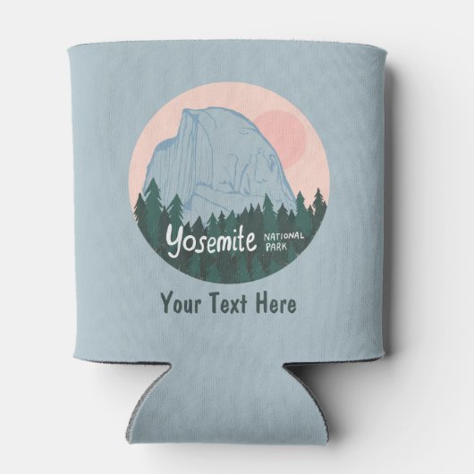 カスタムヨセミテ国立公園ハーフドームアート 缶クーラー (裏面)
