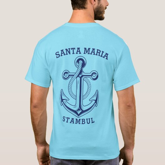 カスタムヨットの衣服 Tシャツ (裏面)