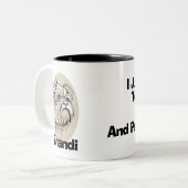 カスタムヨークシャーテリアおもしろいオーナーへのコーヒー愛人の贈り物 ツートーンマグカップ (正面左)