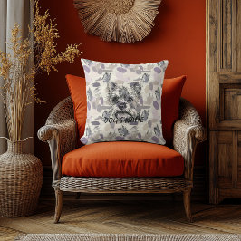 カスタムヨークシャーテリアポートレートピロー抽象芸術 クッション