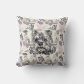 カスタムヨークシャーテリアポートレートピロー抽象芸術 クッション (正面)