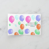 カスタムライオカラフルンをテーマにした誕生日 招待状 (内部)