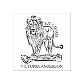 カスタムライオンエックスリビス蔵書票 ラバースタンプ (インプリント)