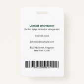 カスタムライセンス実用ナースLPN写真ロゴ バッジ (裏面)