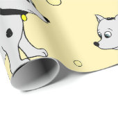 カスタムライトイエローパピーパーティー ラッピングペーパー (ロールコーナー)