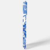 カスタムライトダークブルーホワイトフローラペイズリーアート Case-Mate iPhoneケース (裏面 / 右)