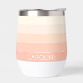 カスタムライトピーチコーラルオレンジストライプ色のパターン (左面)