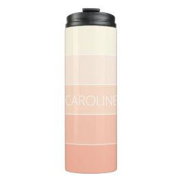 カスタムライトピーチコーラルオレンジストライプ色のパターン タンブラー