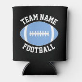 カスタムライトブルーサッカーチーム名パーソナライズされた 缶クーラー (正面)