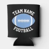 カスタムライトブルーサッカーチーム名パーソナライズされた 缶クーラー (裏面)