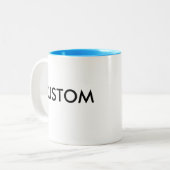 カスタムライトブルー2トーンマグカップ ツートーンマグカップ (正面左)