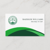 カスタムライトホワイトダークグリーン法律事務所 名刺 (正面)