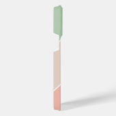 カスタムライトミントグリーンブルーピーチオレンジストライプ色 iPhoneケース (右側面)