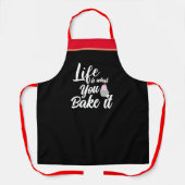 カスタムライフは何であなたベイカー引用文おもしろいベーキング エプロン (正面)