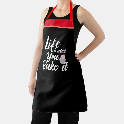 カスタムライフは何であなたベイカー引用文おもしろいベーキング エプロン (インサイチュ)