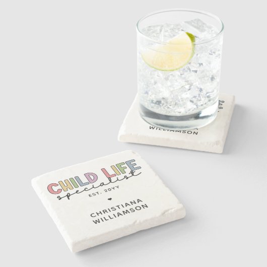 カスタムライフスペシャリストCCLSギフト ストーンコースター (横)