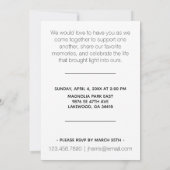 カスタムライフモダン招待状の写真お祝い サンキューカード (裏面)