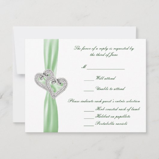 カスタムライムハート応答カード 出欠カード (正面)