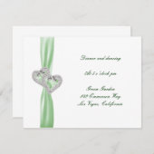 カスタムライムハート披露宴カード 招待状 (正面/裏面)