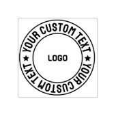 カスタムラウンドウッドパーソナライズされたスタンプ – 名前、ロゴ ラバースタンプ (インプリント)