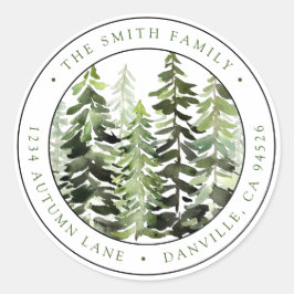カスタムラウンドクリスマス差出人住所ラベル ラウンドシール