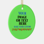 カスタムラウンドセラミックオーナメント – 両面デザイン セラミックオーナメント (右)