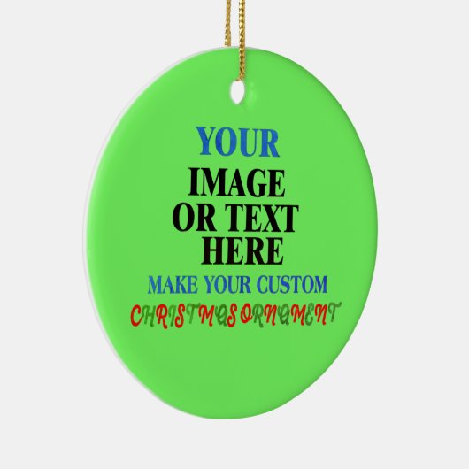 カスタムラウンドセラミックオーナメント – 両面デザイン セラミックオーナメント (右)