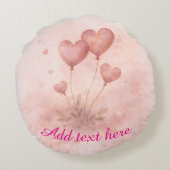 カスタムラウンドハートバルーンピロー ラウンドクッション (裏面)