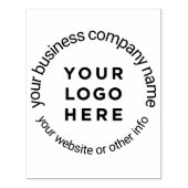 カスタムラウンドビジネスモダンロゴ ラバースタンプ (インプリント)