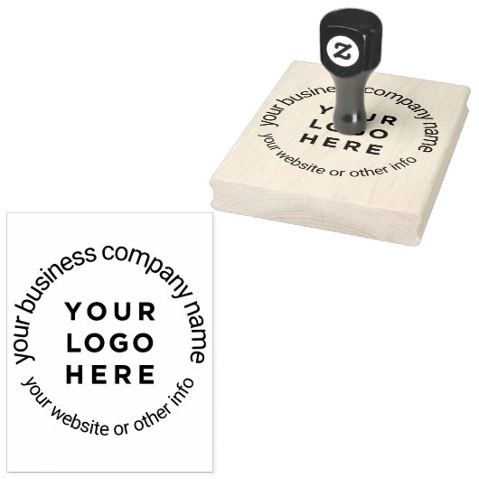 カスタムラウンドビジネスモダンロゴ ラバースタンプ (押印)