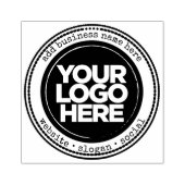 カスタムラウンドビジネスロゴ及びタイプライター文字 ラバースタンプ (インプリント)