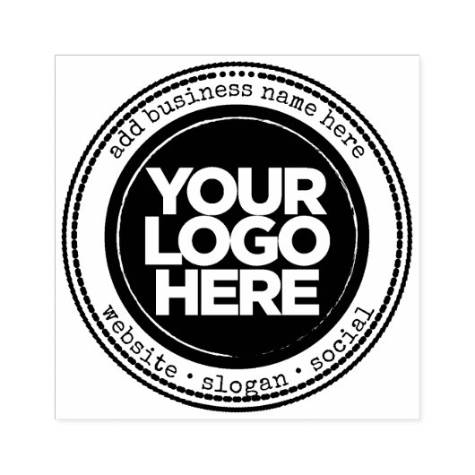カスタムラウンドビジネスロゴ及びタイプライター文字 ラバースタンプ (インプリント)