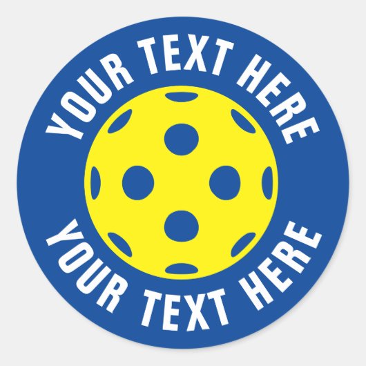 カスタムラウンドピックボールテニスステッカー ラウンドシール (正面)