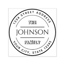 カスタムラウンドファミリー名差出人住所 セルフインキングスタンプ