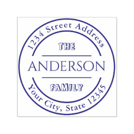 カスタムラウンドファミリー名差出人住所 セルフインキングスタンプ