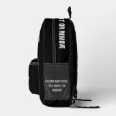 カスタムラウンドフォトと文字ブ無地のラック プリントバックパック (右)