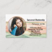 カスタムラウンドフォトスモールビカラフルジネス 名刺 (正面)