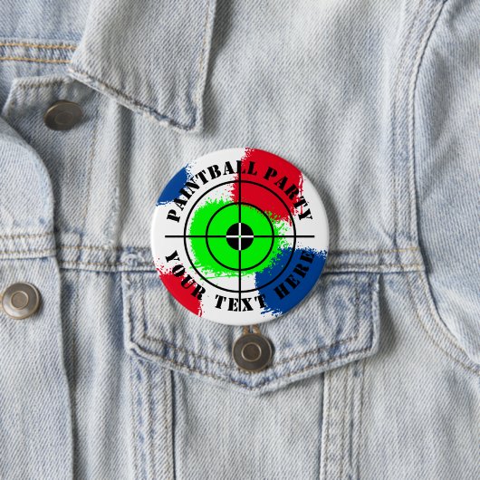 カスタムラウンドペイントボール誕生日パーティーボタン 缶バッジ (インサイチュ)