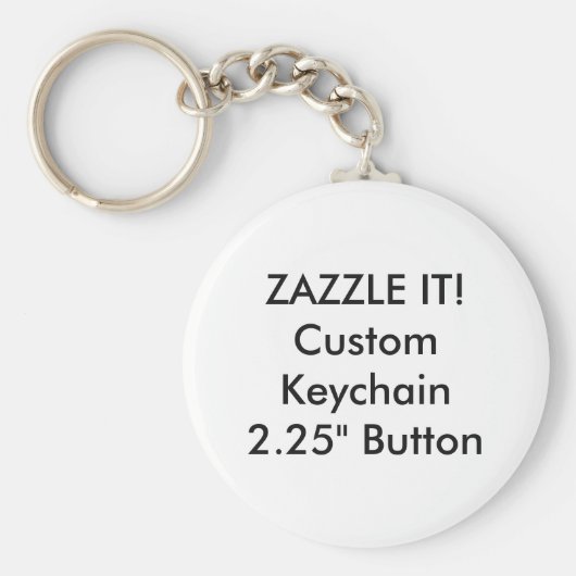 カスタムラウンドボタンキーチェーンキーリング空白の キーホルダー (正面)