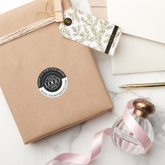 カスタムラウンドロゴプロモーション白黒 ラウンドシール (ギフト)