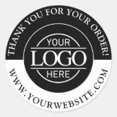 カスタムラウンドロゴプロモーション白黒 ラウンドシール (正面)